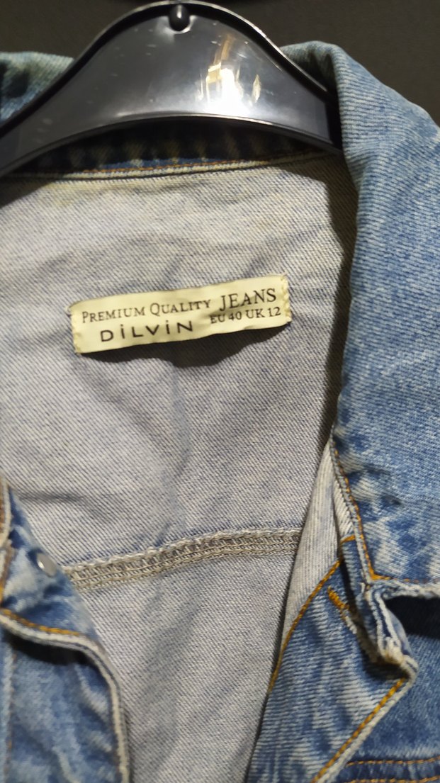 Açık Mavi Düğmeli kot Denim Ceket - Görsel 4