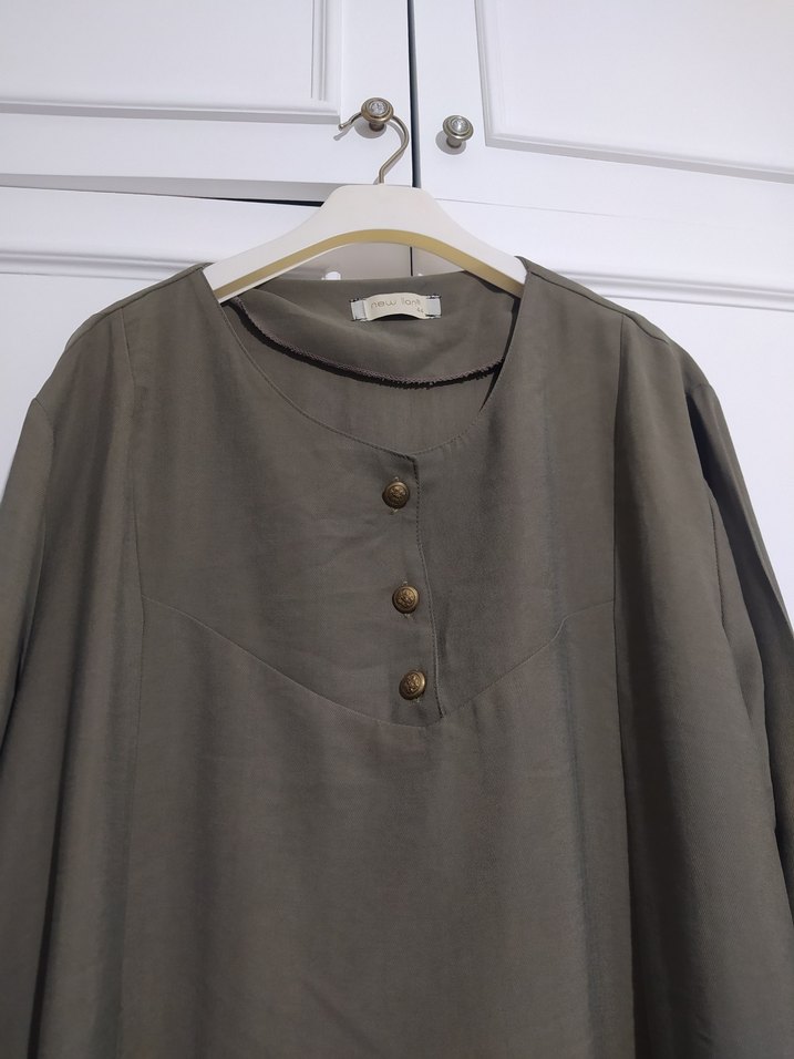 Kadın Uzun Keten Salaş Elbise - Görsel 5