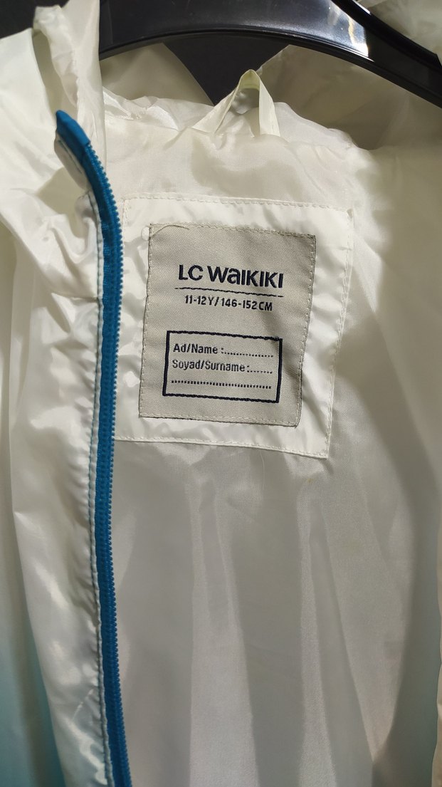 Mavi Şeffaf Tie-Dye Erkek çocuk Yağmurluk - Görsel 4