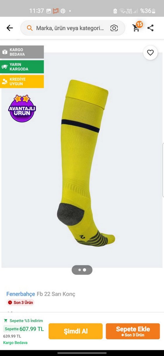 35-38 futbol çorabı - Görsel 2