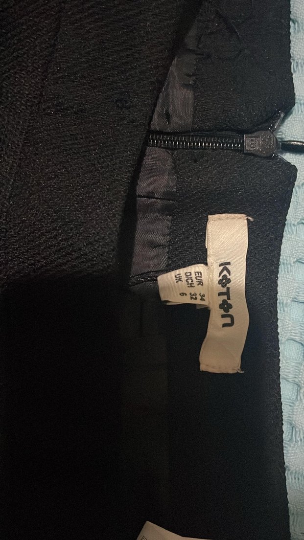 Siyah Pilili Midi Kadın Etek - Görsel 3