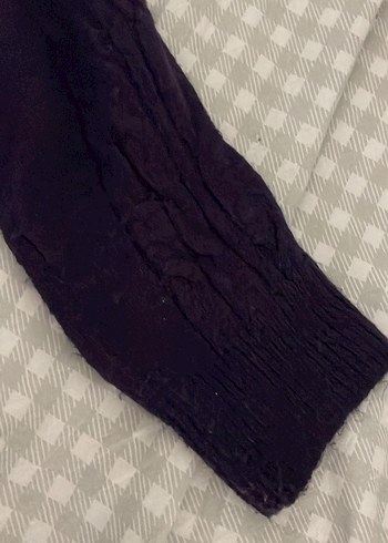 Mor Bohem Boğazlı Örgü Kadın Kazak - Görsel 3