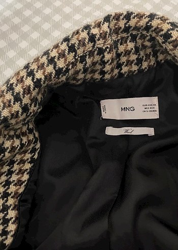 Kahverengi Düğmeli Kadın Blazer Ceket - Görsel 2