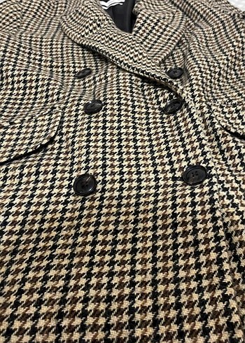 Kahverengi Düğmeli Kadın Blazer Ceket - Görsel 3