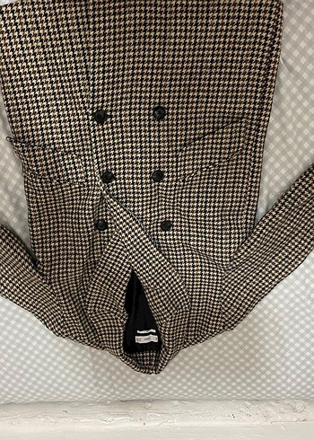 Kahverengi Düğmeli Kadın Blazer Ceket - Görsel 5