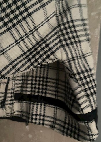 Düğmeli Siyah kareli ceket - Görsel 2