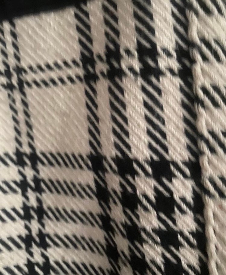 Düğmeli Siyah kareli ceket - Görsel 4