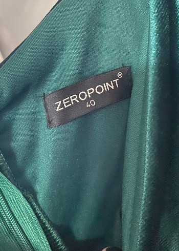 Yeşil Drapeli Uzun yırtmaçlı kadife Abiye Elbise - Görsel 4