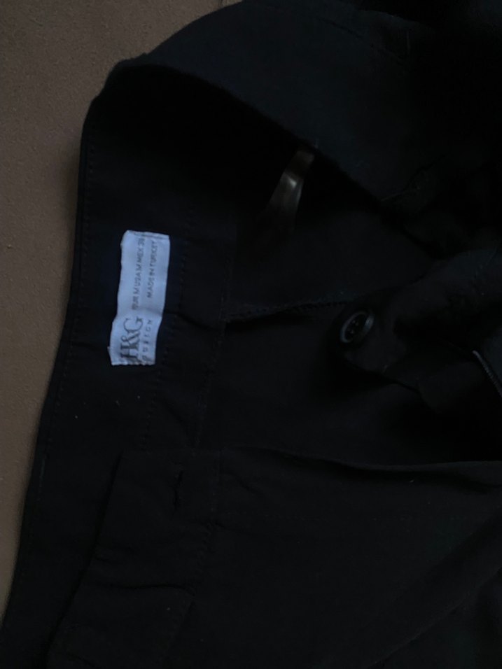 Düğmeli Siyah Kadın Kumaş Pantolon - Görsel 3