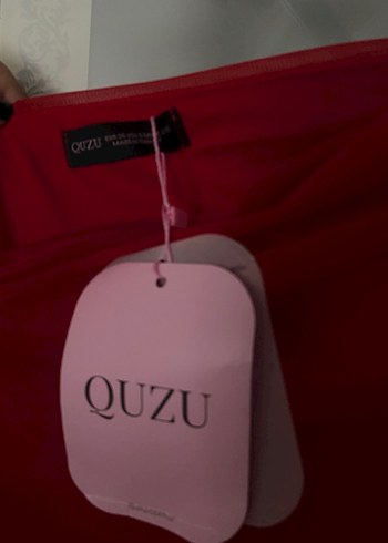 Quzu Tek Omuzlu Kırmızı Uzun Elbise