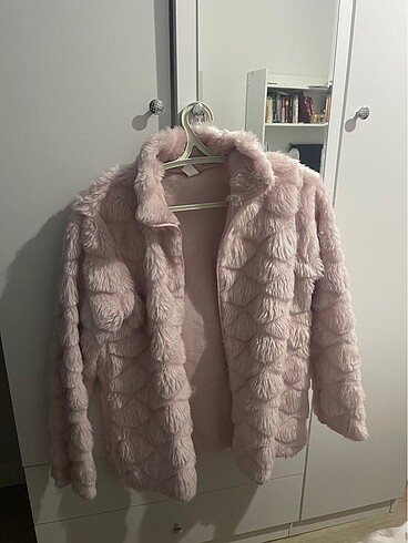 m Beden pembe Renk Pembe peluş yumoş kürk