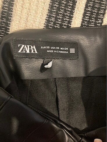 xs Beden Zara deri pantolon