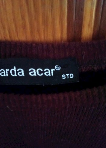 Bordo Kadın Fitilli Uzun Kollu Triko Kazak - Görsel 4