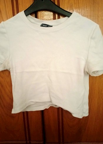 Kız Çocuk Beyaz Kısa Kollu Basic Tişört - Görsel 3