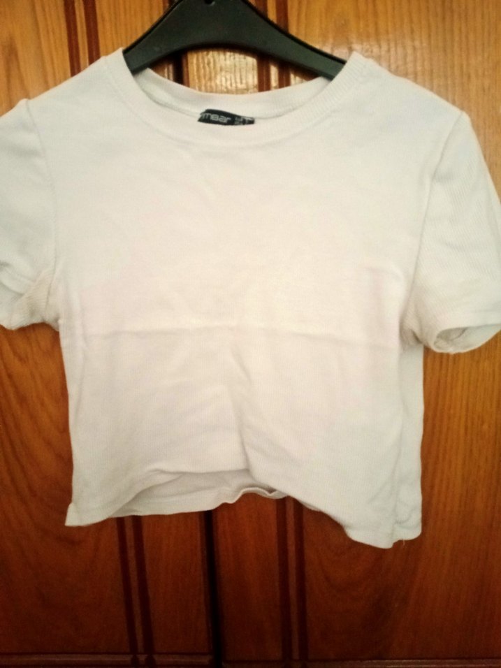 Kız Çocuk Beyaz Kısa Kollu Basic Tişört - Görsel 3