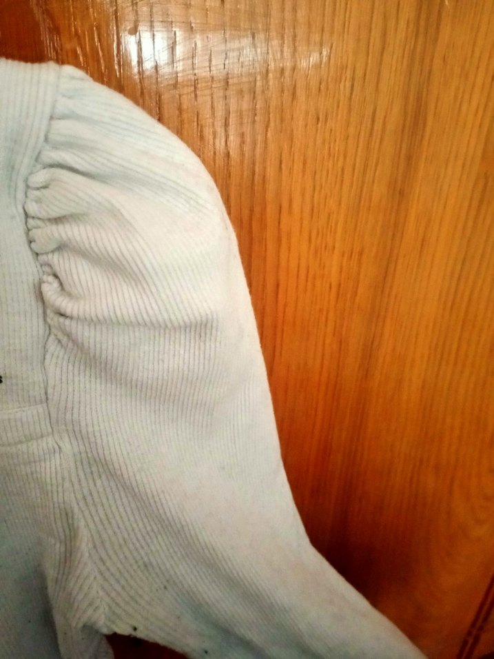 Kız Çocuk Bej Keten Uzun Kollu Bluz - Görsel 3