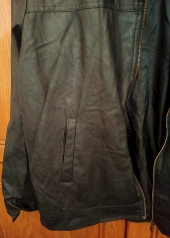 siyah Deri Biker Ceket - Görsel 3