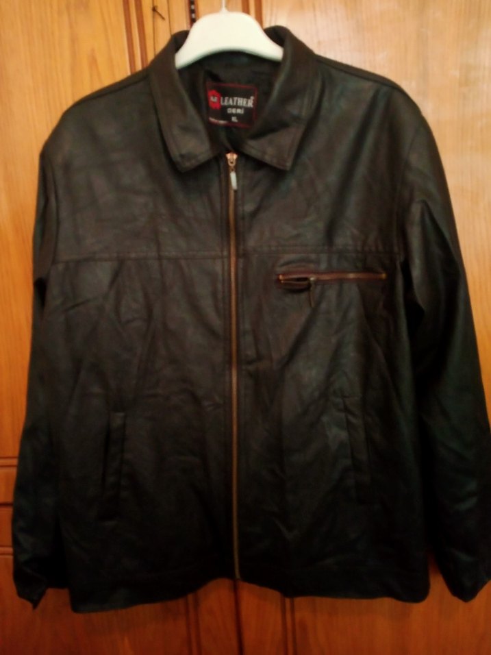 siyah Deri Biker Ceket - Görsel 4