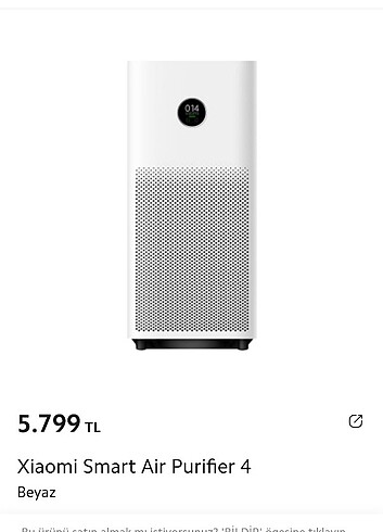 Xiaomi Smart Air Purifier 4 Lite Hava Temizleyici