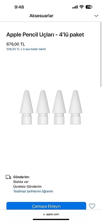 Apple pencil kalem ucu