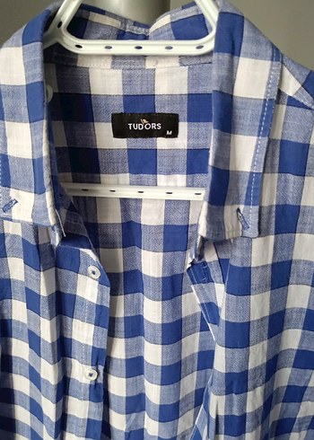 Mavi Ekoseli Pamuklu Erkek Gömlek - Görsel 2