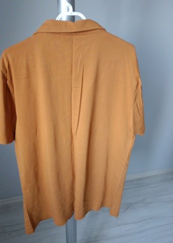 Camel Renkli Bohem Desenli Kısa Kollu Gömlek - Görsel 2