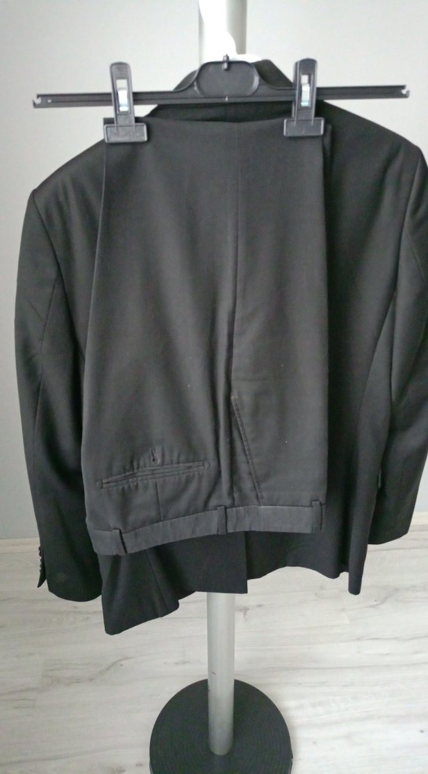 Düğmeli Siyah Erkek Takım Elbise - Görsel 5