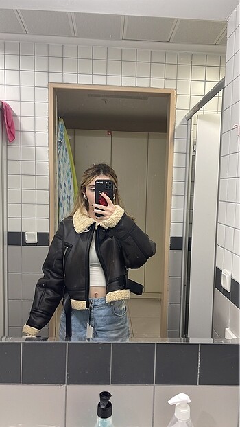 Zara astar detaylı kısa ceket