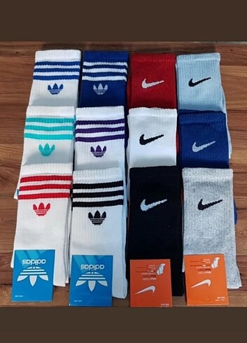 12çift tenis uzun boy nike çorap kutusuz 140tl 