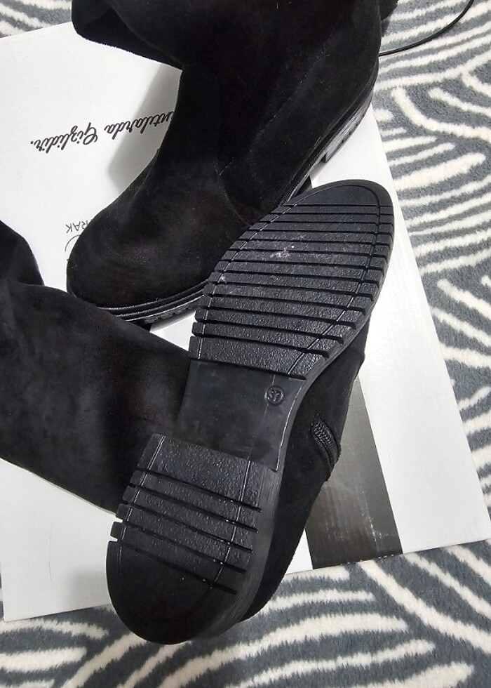 Diz üstü  süet çizme - Görsel 2