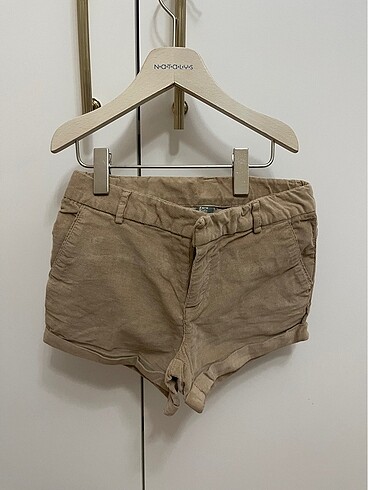 Camel rengi Zara kadife şort 5-6 yaş