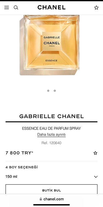 Beden Renk Chanel Gabrielle Essence