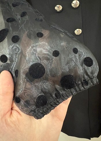 Puantiyeli Mini Elbise - Görsel 3