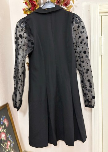 Puantiyeli Mini Elbise - Görsel 5