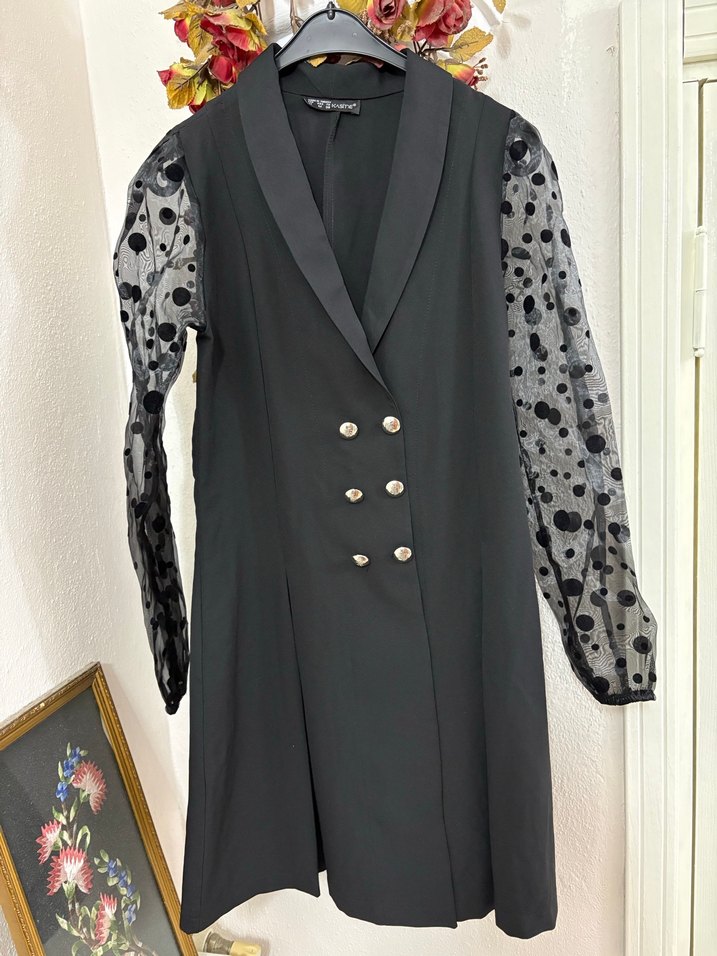 Puantiyeli Mini Elbise - Görsel 2