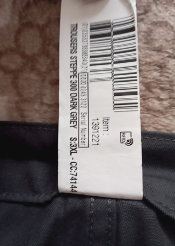 Decathlon solognac trousers steppe 300 dark grey 3XL pantolon - Görsel 8