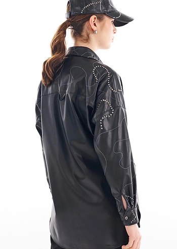 Kayra Taşlı Deri Gömlek - Görsel 7