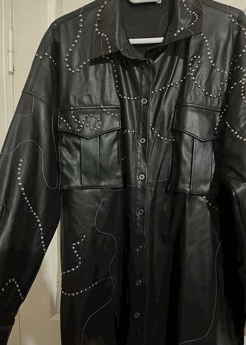 Kayra Taşlı Deri Gömlek - Görsel 3