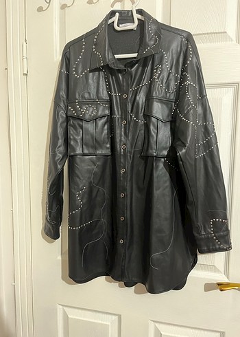 Kayra Taşlı Deri Gömlek - Görsel 6