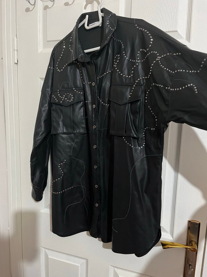 Kayra Taşlı Deri Gömlek - Görsel 2