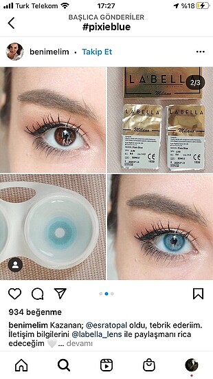 Beden Labella pixie blue