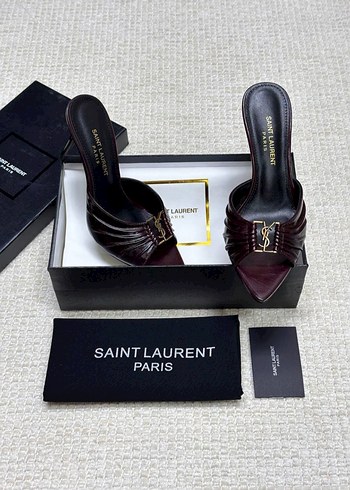 37 Beden bordo Renk Saint Laurent Stiletto Topuklu Kadın Ayakkabı
