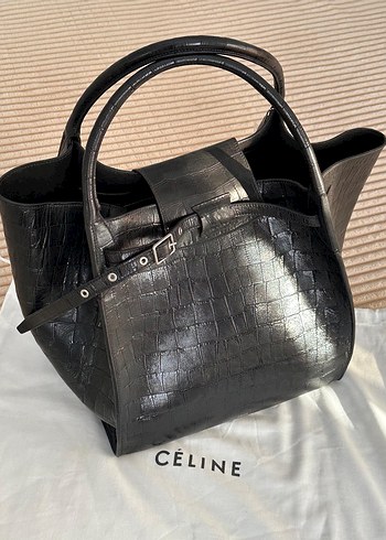 CELINE Siyah Deri Kadın El Çantası - Görsel 3