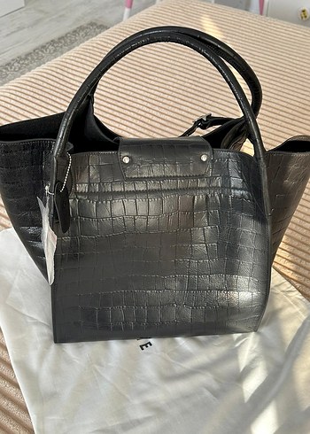 CELINE Siyah Deri Kadın El Çantası - Görsel 10
