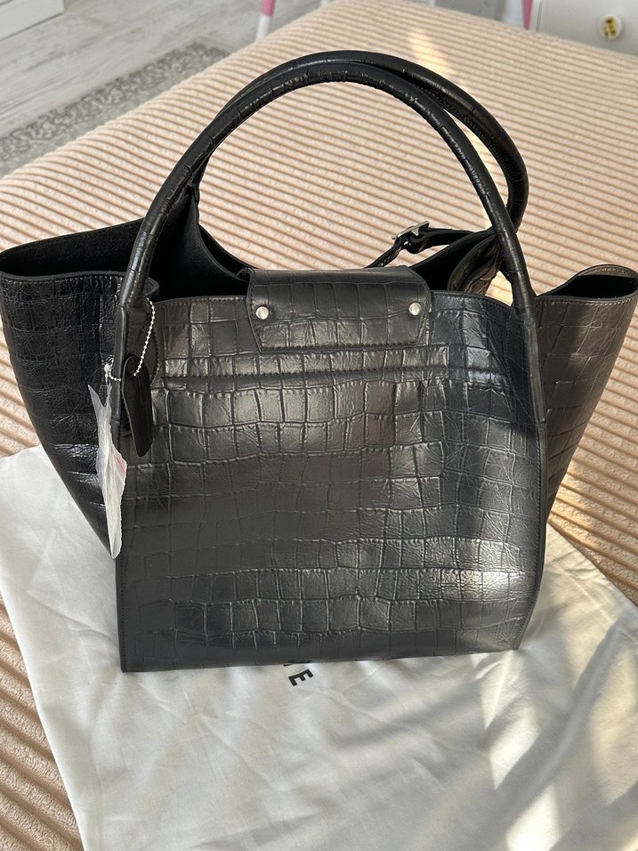 CELINE Siyah Deri Kadın El Çantası - Görsel 4