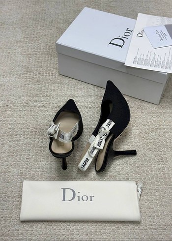 Dior Siyah Stiletto Topuklu Kadın Ayakkabı - Görsel 4