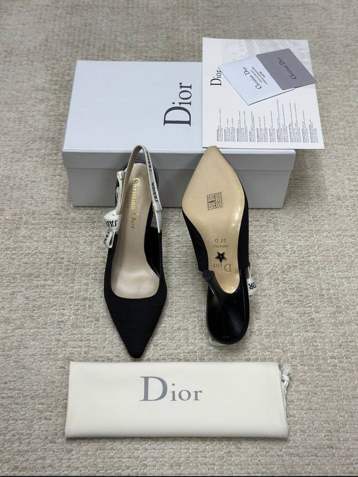 Dior Siyah Stiletto Topuklu Kadın Ayakkabı - Görsel 2