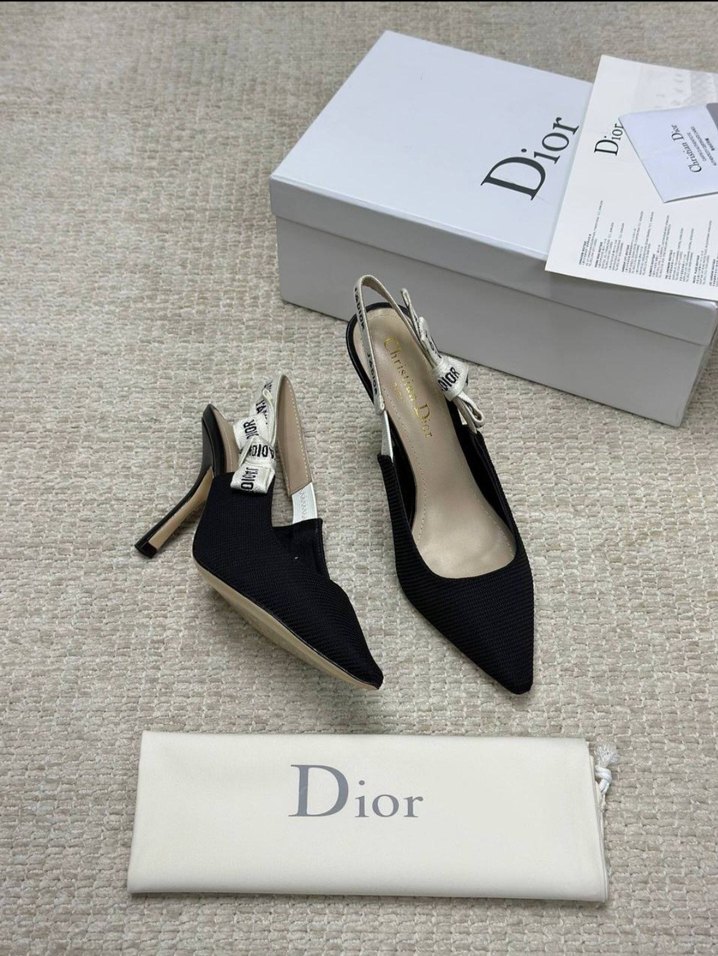 Dior Siyah Stiletto Topuklu Kadın Ayakkabı - Görsel 5