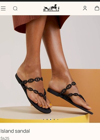 Hermes Siyah Boncuk Detaylı Stiletto Topuklu Terlik