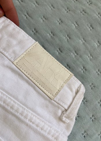 Beyaz Kot Şort - Görsel 5